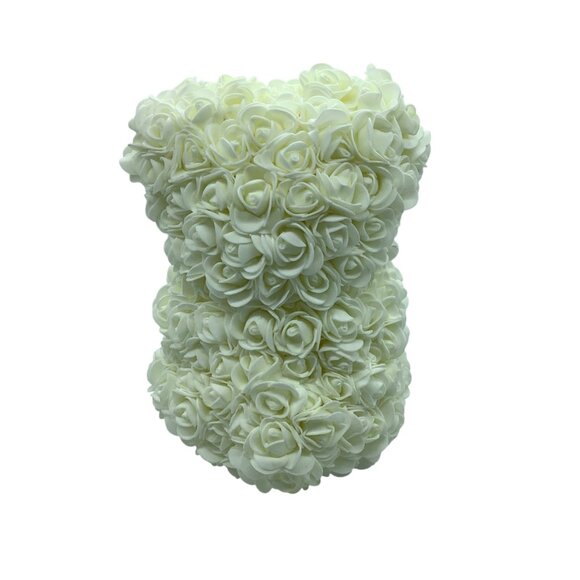 Rose Teddy Bear Artificial Flower Valentine's Day Wedding Anniversary 9.5" - Picture 5 of 7